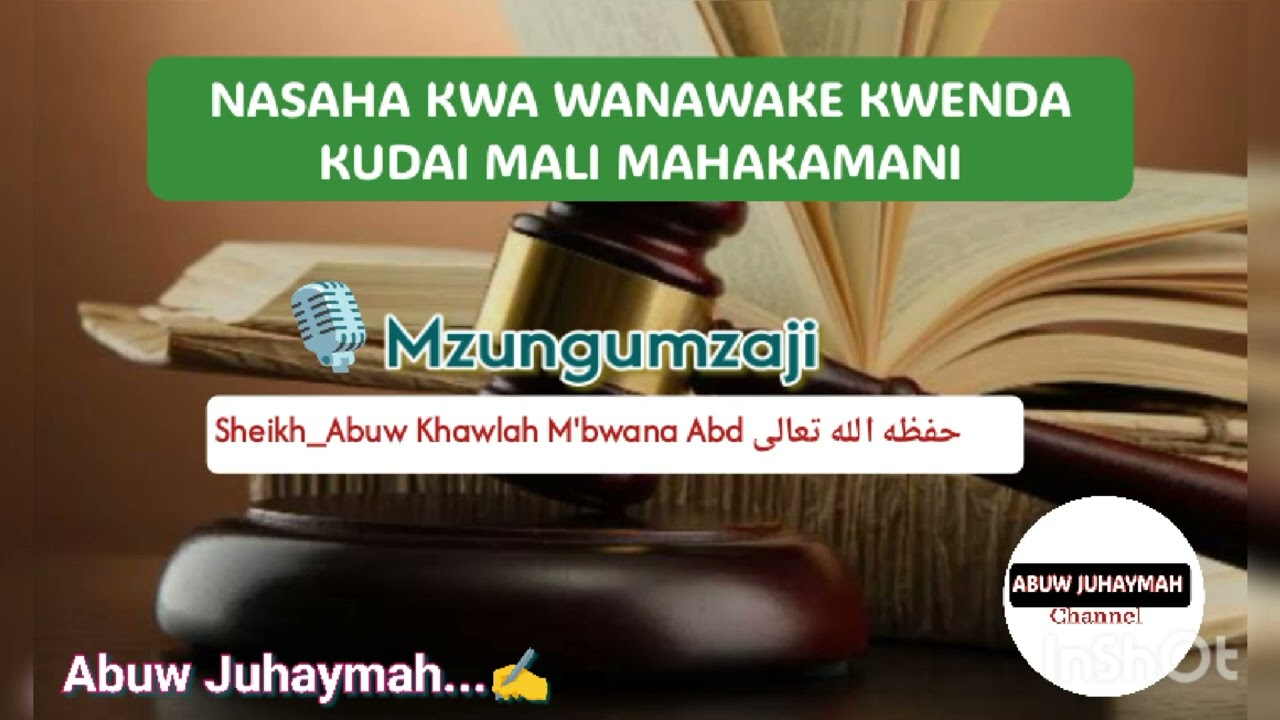 Nasaha Kwa akina Mama kwenda kudai mgawanyo MAHAKAMANI