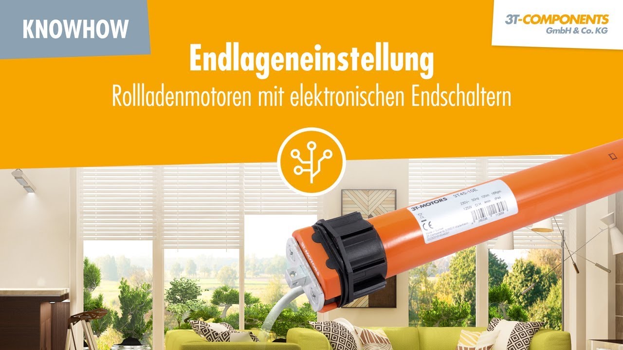 Endlageneinstellung bei Rolladenmotoren mit Hinderniserkennung 3T-MOTORS