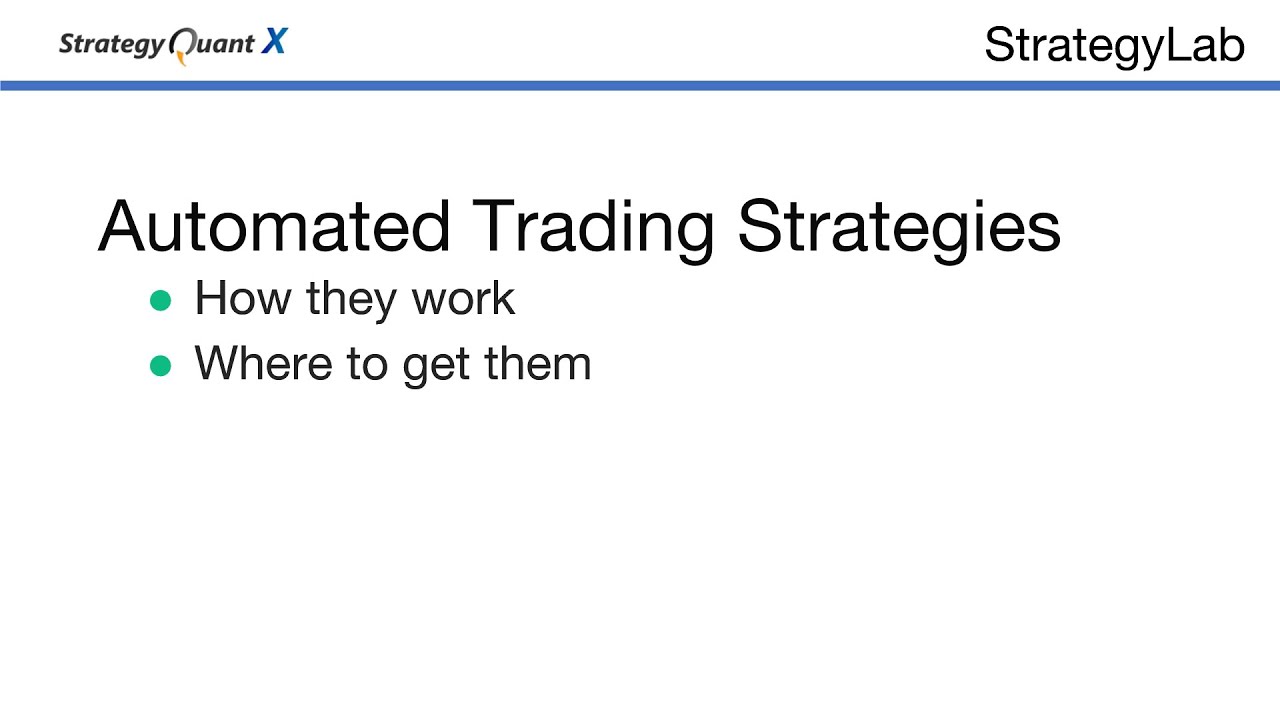 2. How automated trading works and where to get strategies?