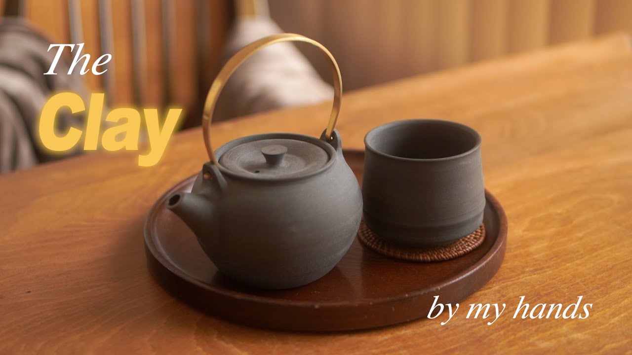 Handmade Ceramic Tea Set | Hobby Potter Days | Silent Vlog