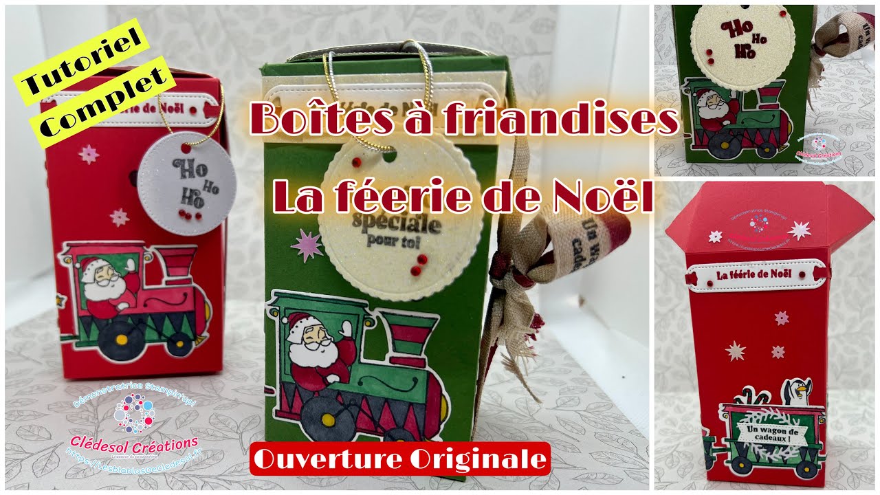 {Tuto scrapbooking} Boite à friandises Féérie de Noël