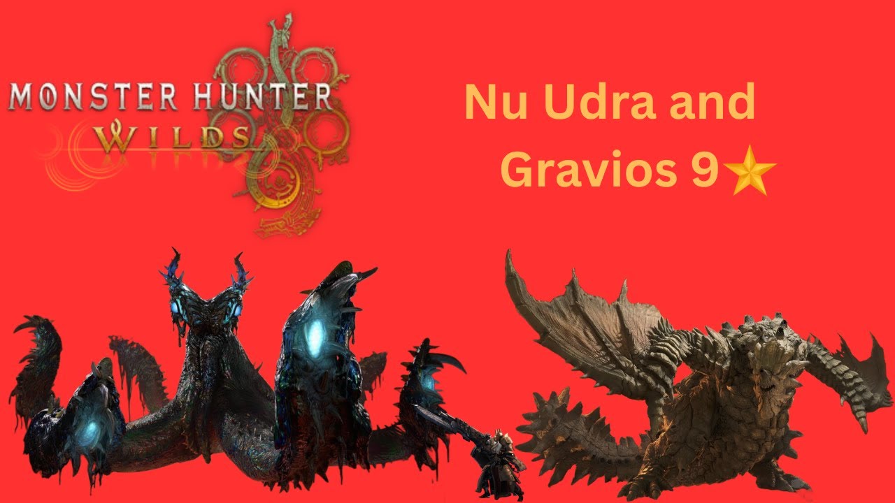 Monster hunter wilds Gunlance Nu Udra and Gravios 9 star