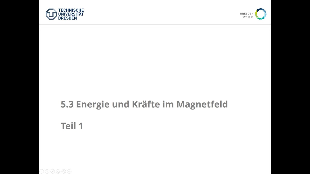 Kap. 5.3 Energie Kraft im Magnetfeld - Teil 1