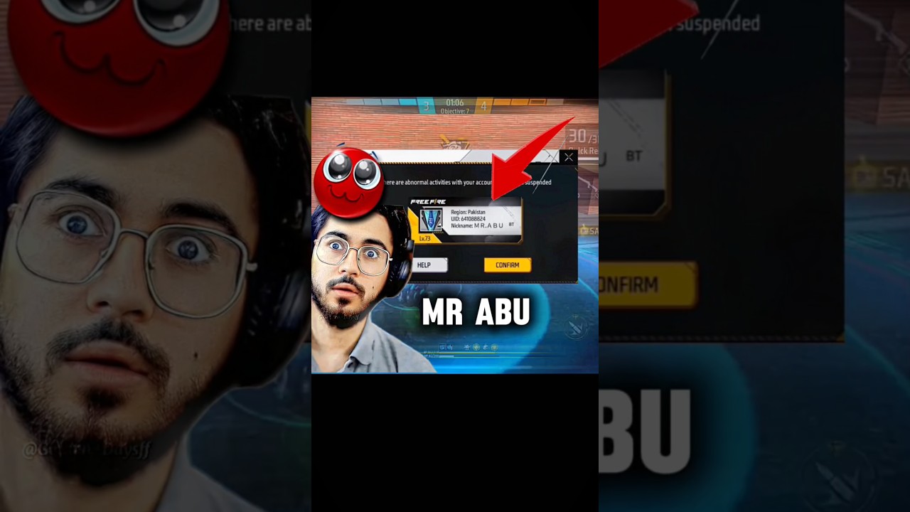 Mr ABU's Id Permanent Banned 🥲 Freefire ❌ Glitch Fire 🥹 #freefire #shorts