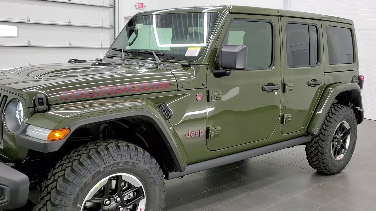 2021 JEEP WRANGLER RUBICON UNLIMITED SARGE GREEN WRANGLER WALK AROUND REVIEW 21J99 NEW FRONT CAMERA