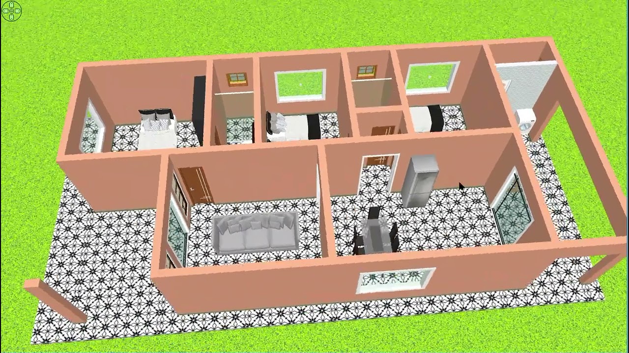 Uma bela casa com 3 quartos realmente incrível este projeto