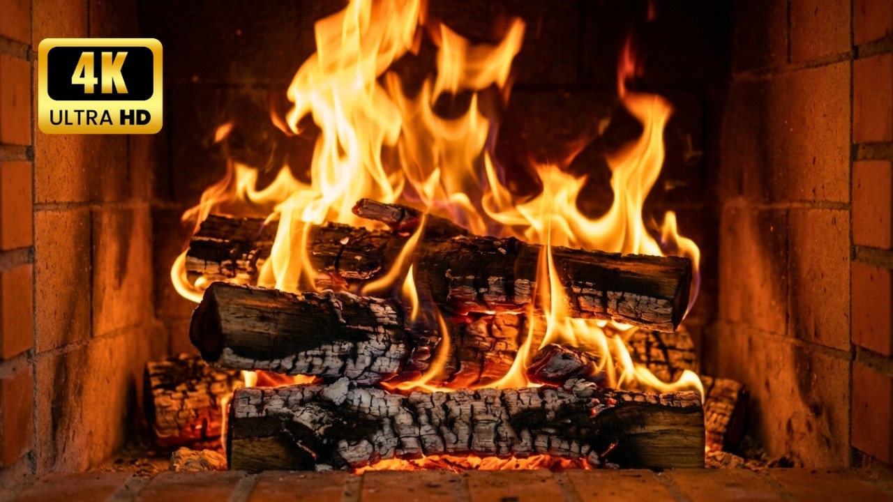 🔥 Warm & Cozy Fireplace with Soothing Flames – Sleep, Relax & Unwind Near the Fire