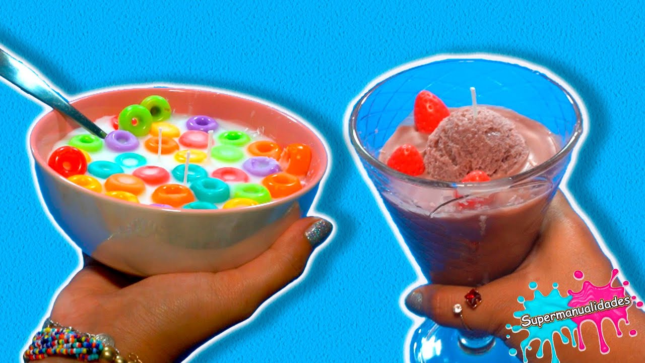 Haciendo velas con forma de comida - Supermanualidades