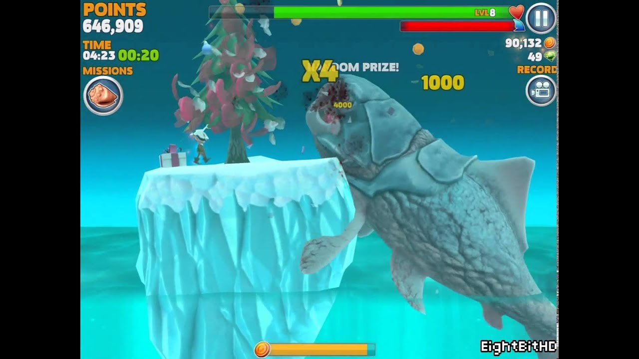 Hungry Shark Evolution Big Daddy (Dunkleosteus) Christmas Gameplay