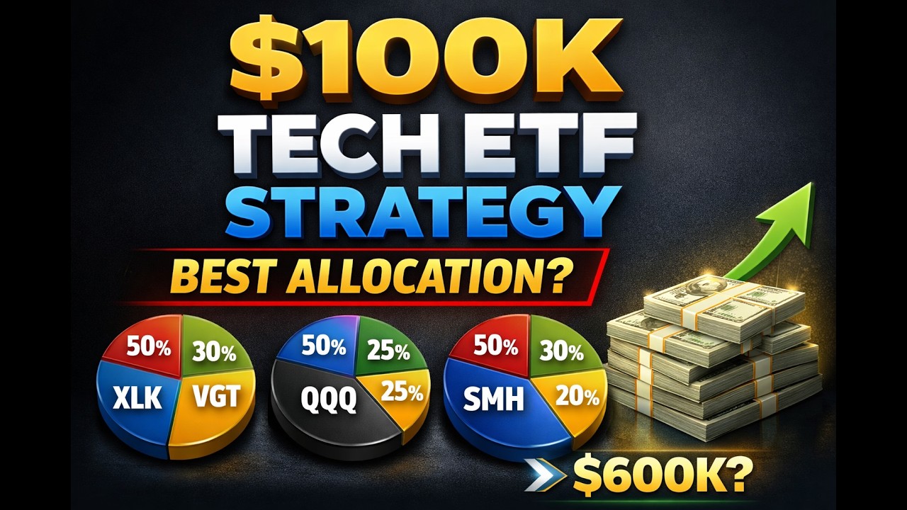 $100K Tech ETF Strategy &mdash; Best Allocation?