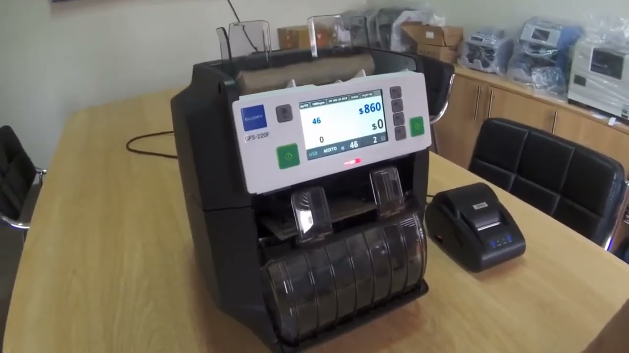 Glory GFS 220.  Contadora y Clasificadora de Billetes Importada y Distribuida por Ecuadorian Trade