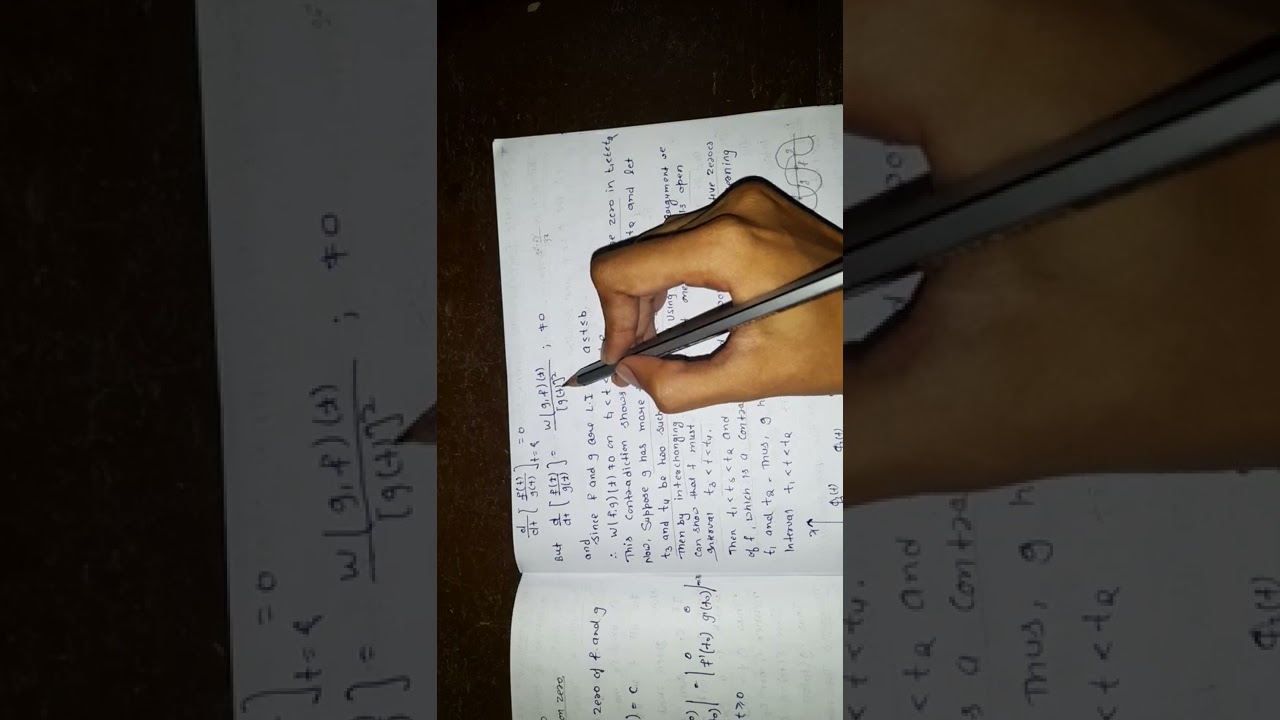 #ordinary differential equation -2#M.sc final #sturm separation theorem #easy explanation