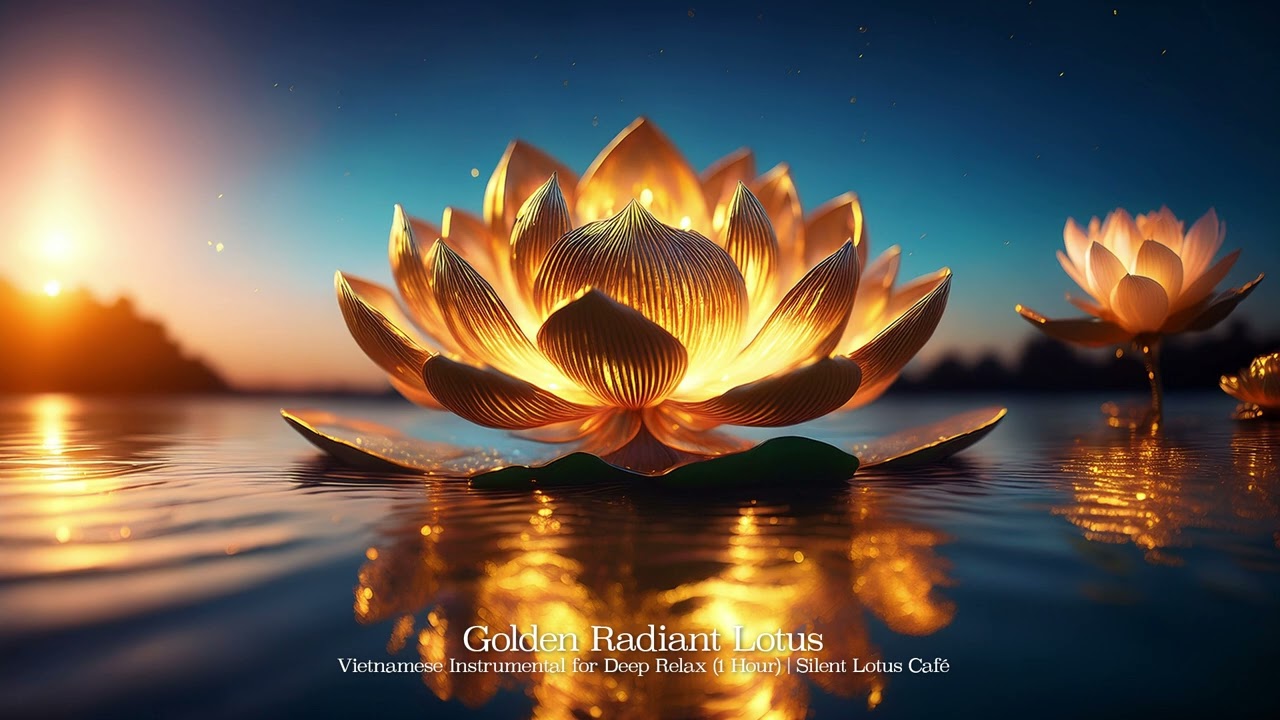 Golden Radiant Lotus 🪷 Vietnamese Instrumental for Deep Relax (1 Hour) | Silent Lotus Cafe