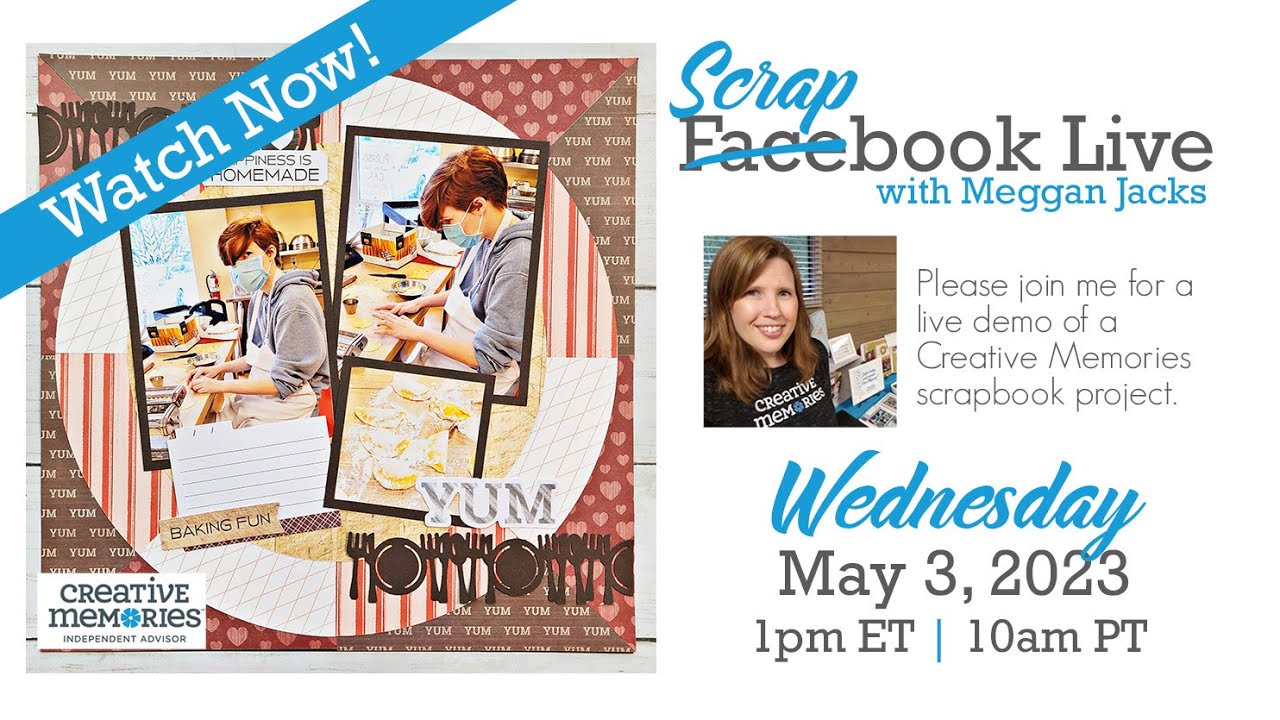Scrapbook Live with Meggan Jacks May 3, 2023 Jumbo Circle Layout
