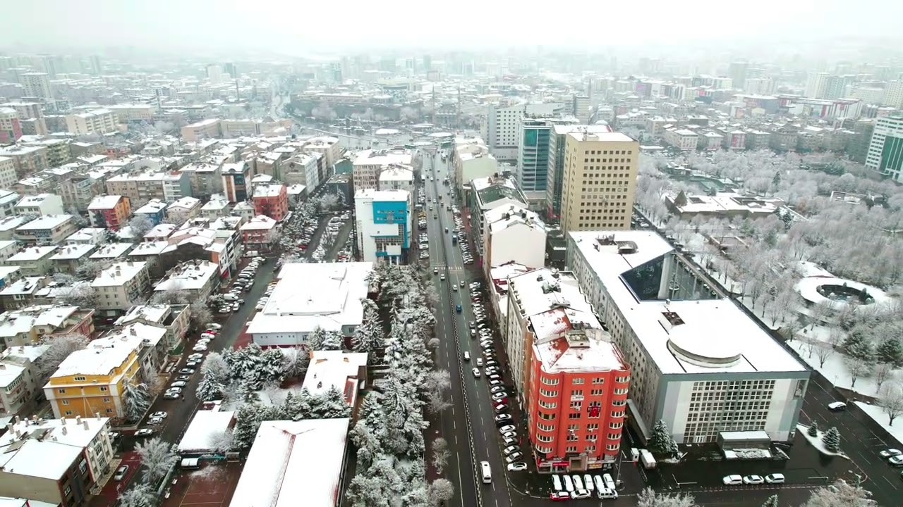 Kayseri'den Kar manzaraları. 