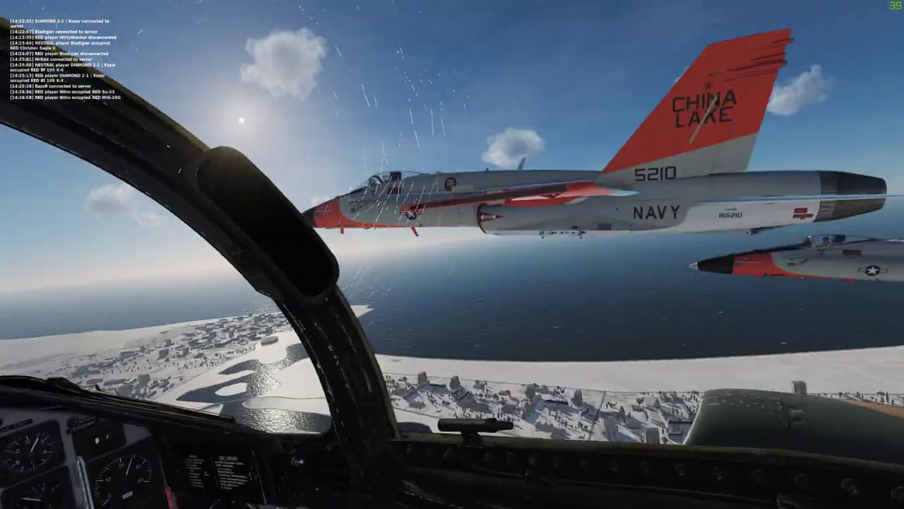 DCS World: Viggen in formation with F-18s