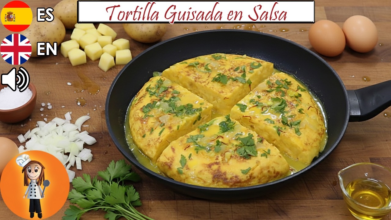 Tortilla Guisada en Salsa | Receta de Cocina en Familia