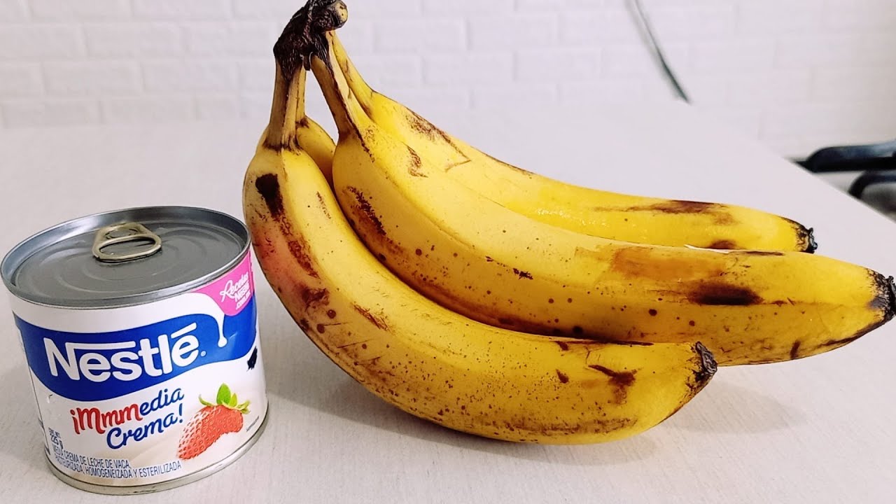 Si tienes Platanos 🍌 y Crema prepara este Delicioso Postre 😋!!! CRISENLACOCINA