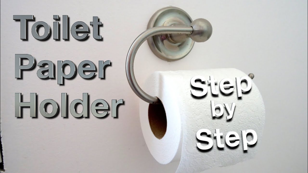 🧻How to: Install Toilet Paper Roll Holder - Single Post.  Easy DIY