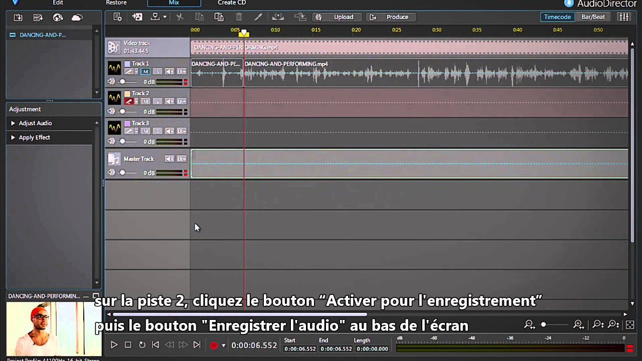 CyberLink AudioDirector  |  R&eacute;-arranger des doublages dans une vid&eacute;o