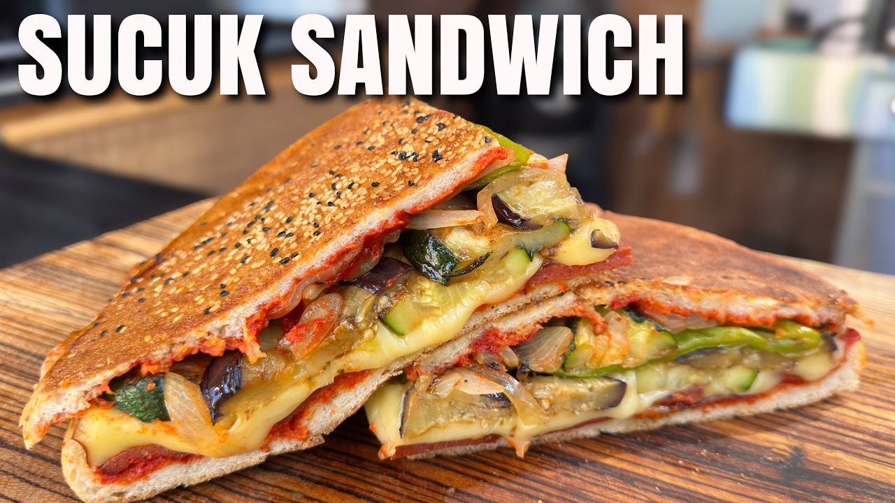 Sujuk Sandwich with Grilled Vegetables