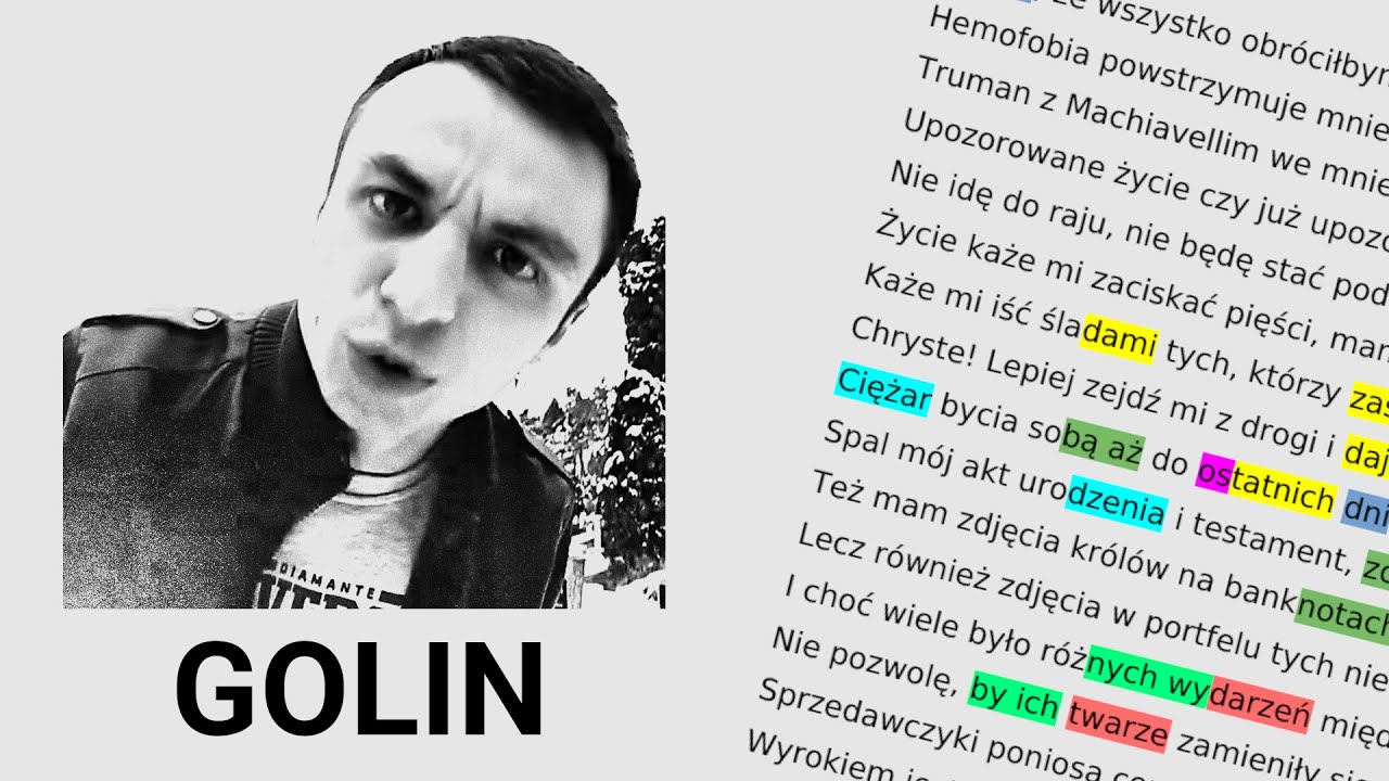 Golin - 100 Gwoździ Do Mojej Trumny | Rym za rymem