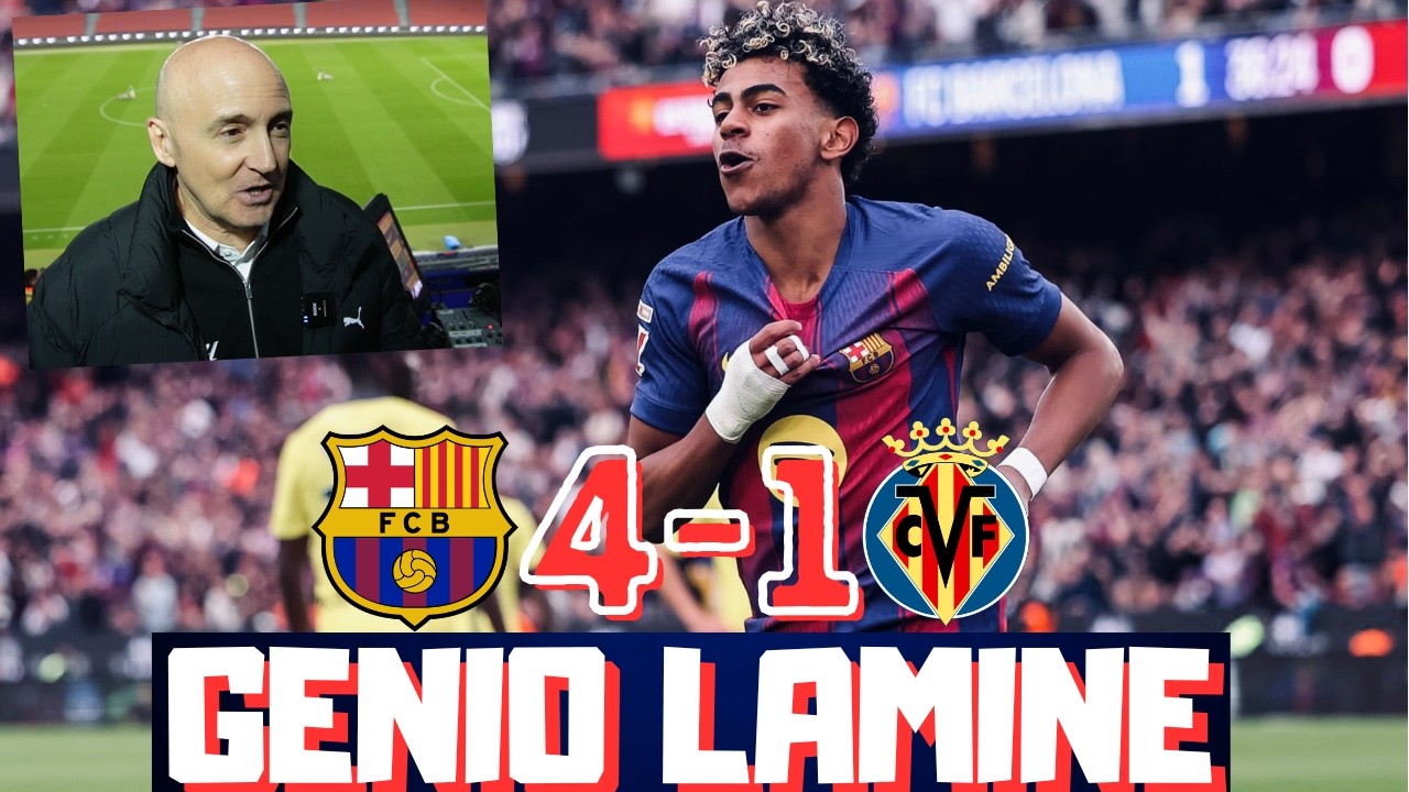 LAMINE YAMAL Y PEDRI ALUMBRAN AL BARCELONA. GOLEADA AL VILLARREAL.