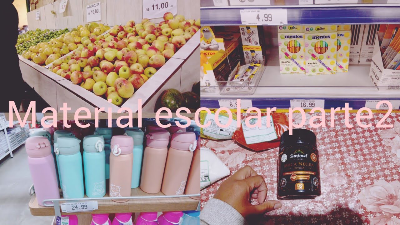 Material escolar 2026 com valores 