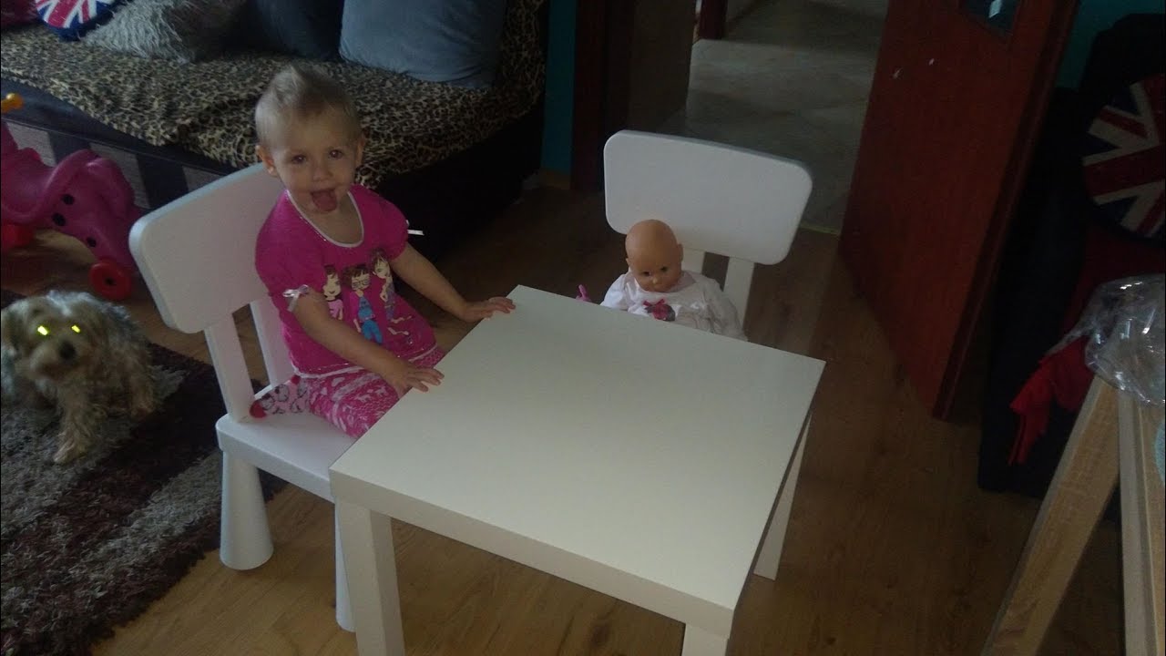 Mamy nowy mebel / składamy stolik i krzesełka mammut IKEA white