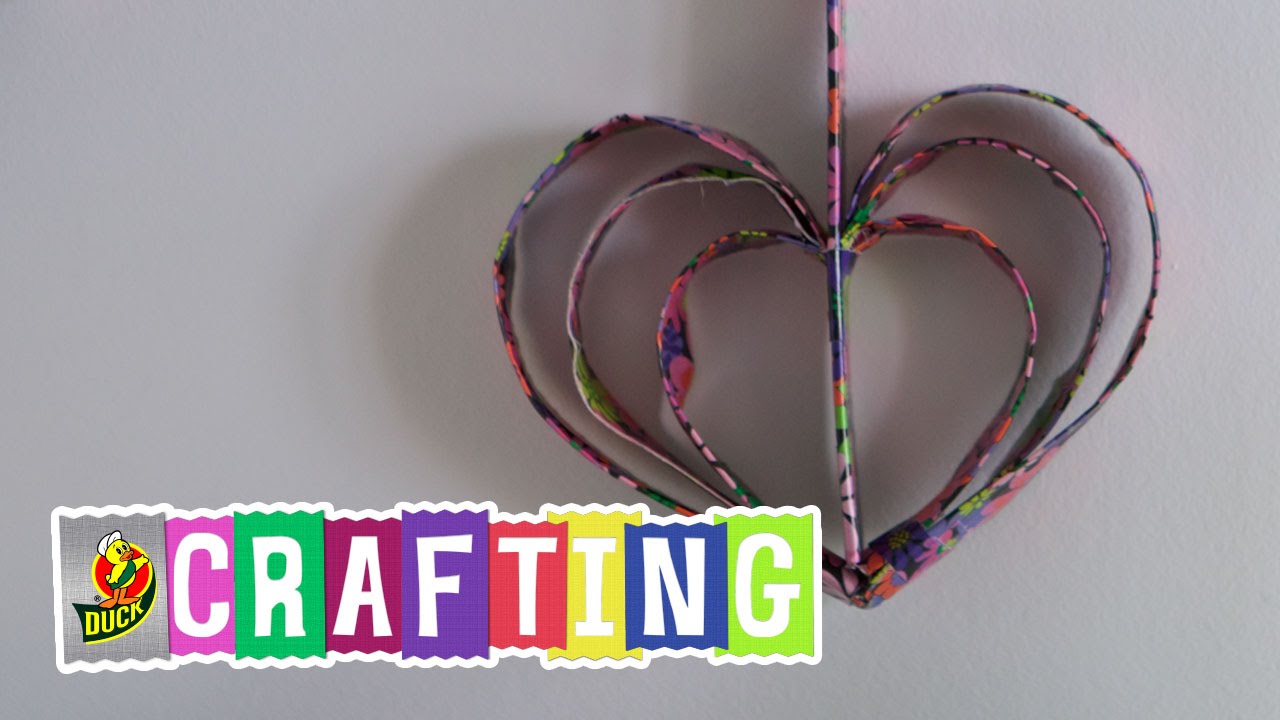How to Craft a Duct Tape Hanging Heart Decor