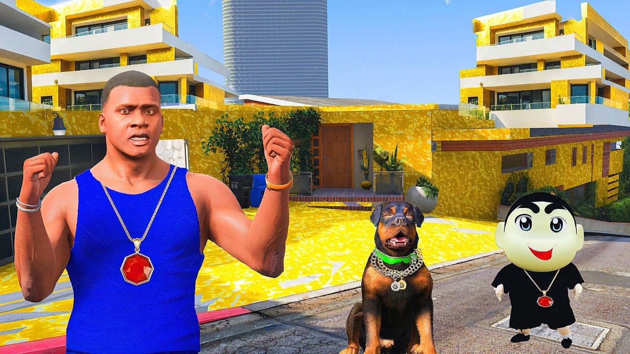 GTA 5 : Franklin Shinchan & Chop নিজের বাড়িকে Golden House এ আপগ্রেড করল 😱 GTA V Bangla Gameplay