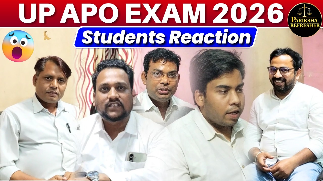 UP APO 2026 - Students Reaction 😱 !! GS Tough ? UPPSC APO 2026 | Cut-off | Pariksha Refresher