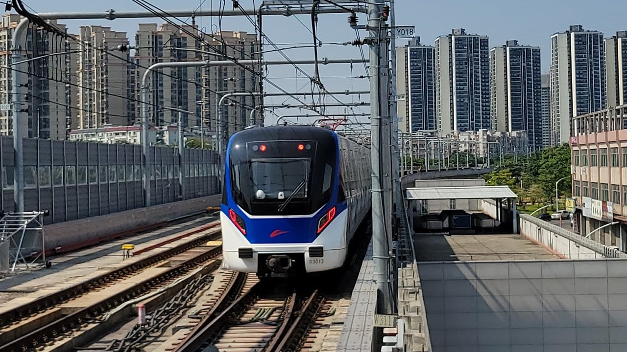 [首攝3號綫] 佛山地鐵3號綫 B2型列車藍鯉魚 F3x013-014 順德歡樂海岸至倫教行車片段