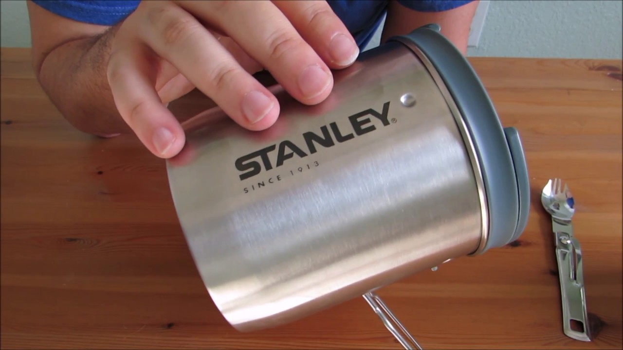 Stanley mountain cookware 24 oz with Spork.