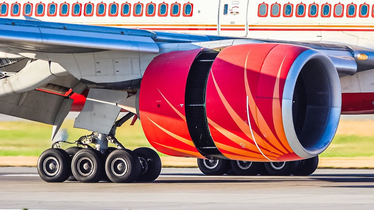 (4K) Close-up Air India Boeing 777-300(ER) Repatriation Flight to Vancouver YVR