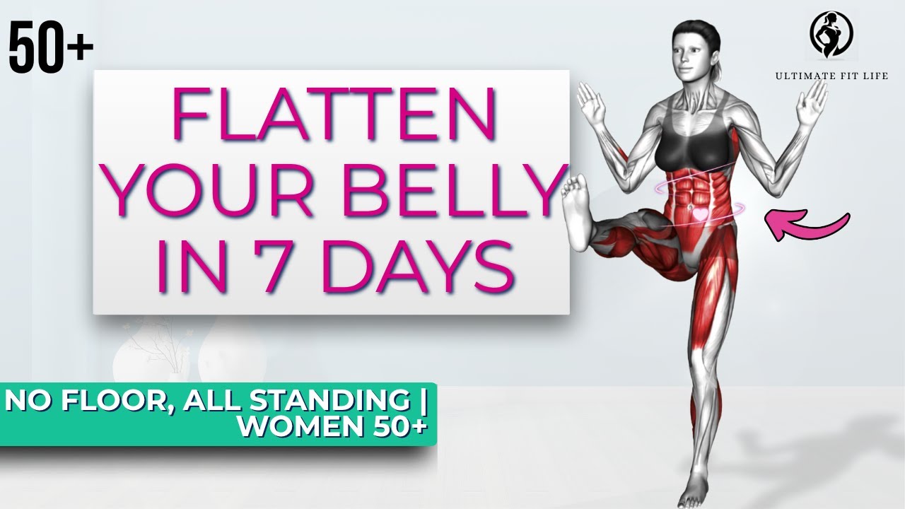Flatten Your Belly in 7 Days | 20-Min Standing Workout (No Floor, Women 50+)