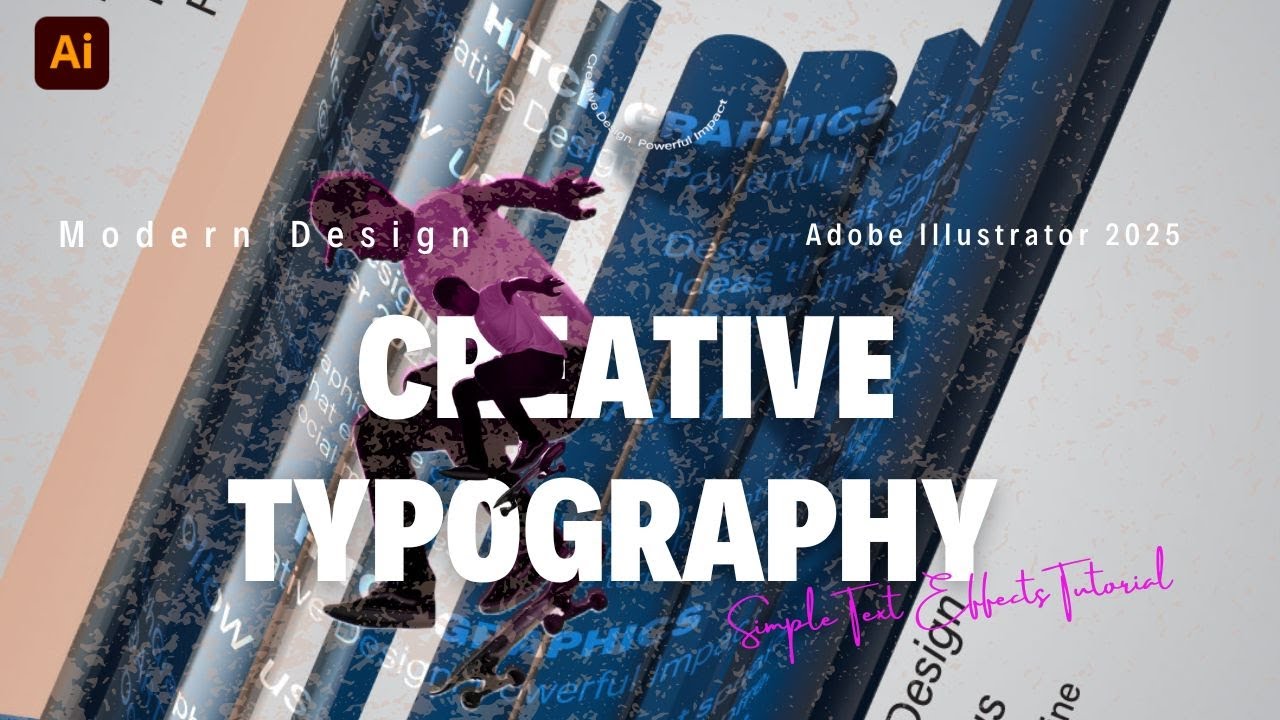 Modern & Creative Typography Design in Adobe Illustrator 2025 | Simple Text Effects Tutorial