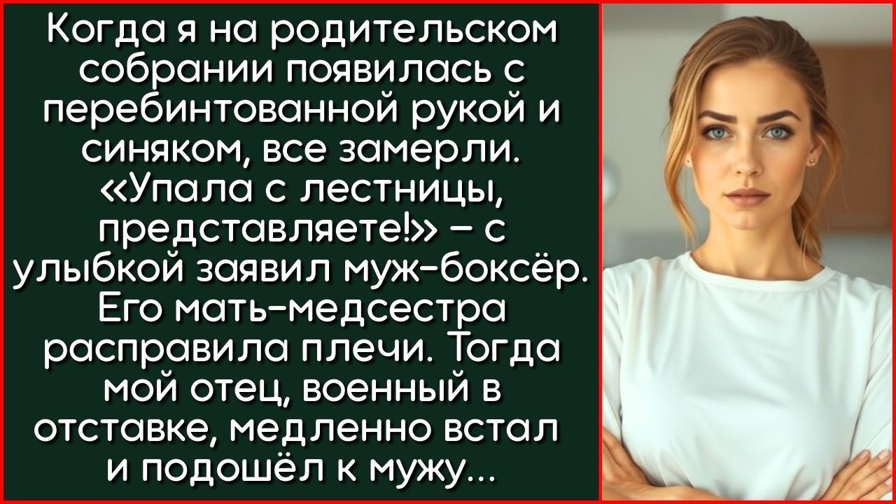 Упала С Лестницы! — С Улыбкой Заявил Муж Всем На Собрании, Показывая На Мою Руку. Но Мой...