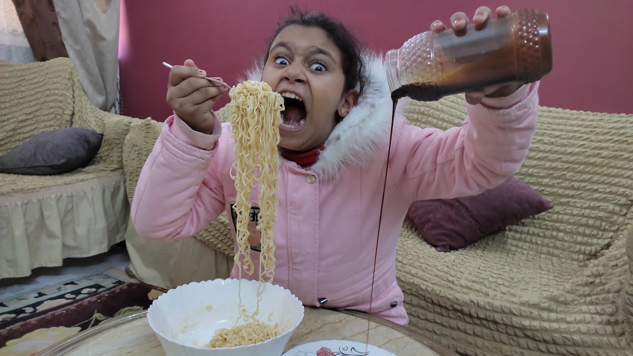 مفجوعة الاندومي والعسل😱