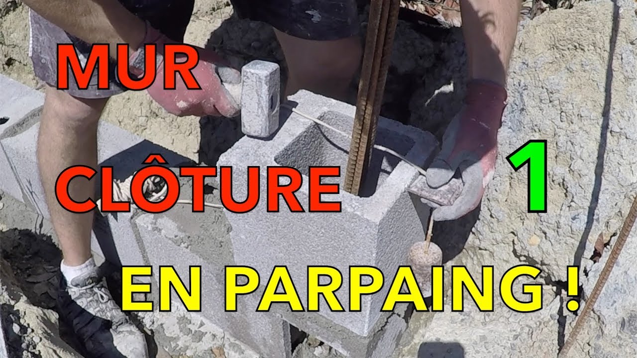 🇫🇷 Comment faire un mur de clôture en PARPAING ? Les fondations 1/7 LUMY100