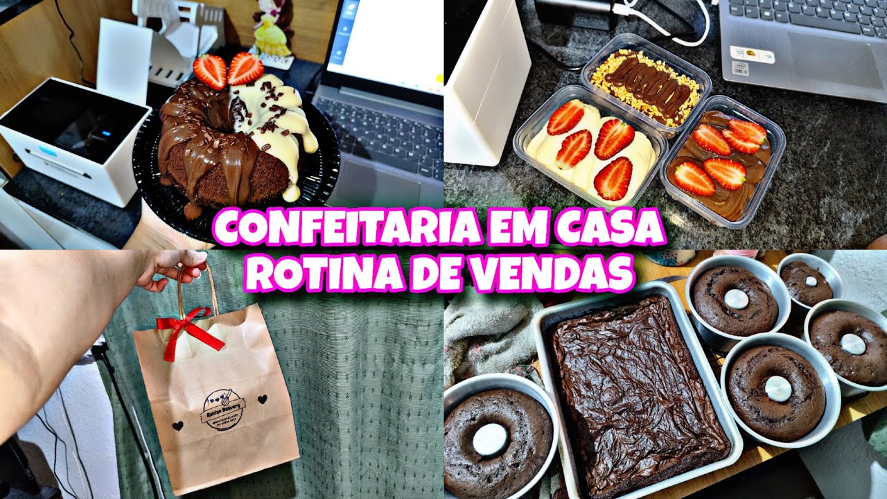 ROTINA DE VENDAS NO MEU DELIVERY DE DOCES EM CASA/PRODUÇÃO DE BOLOS/ DESCONTOS DA KEETA 🩷