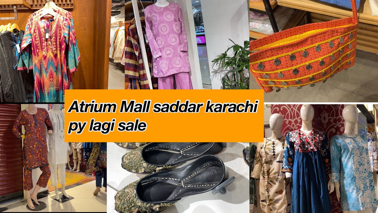 Atrium Mall Affordable footwear,Bags,branded,dress,jewellery & kid's shopping in local mall Karachi