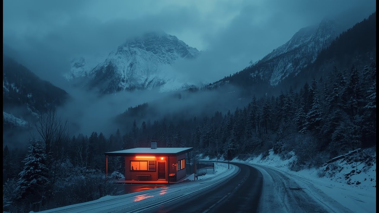 1 Hour of Cinematic Rain in a Remote Sci-Fi Cabin 🌧️ Deep Focus, Relaxation & Sleep