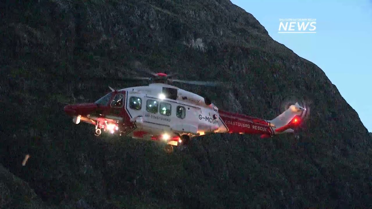 GLENCOE MOUNTAIN RESCUE, COASTGUARD RESCUE & POLICE SCOTLAND SAVE INJURED PARTY - GLEN COE, SCOTLAND