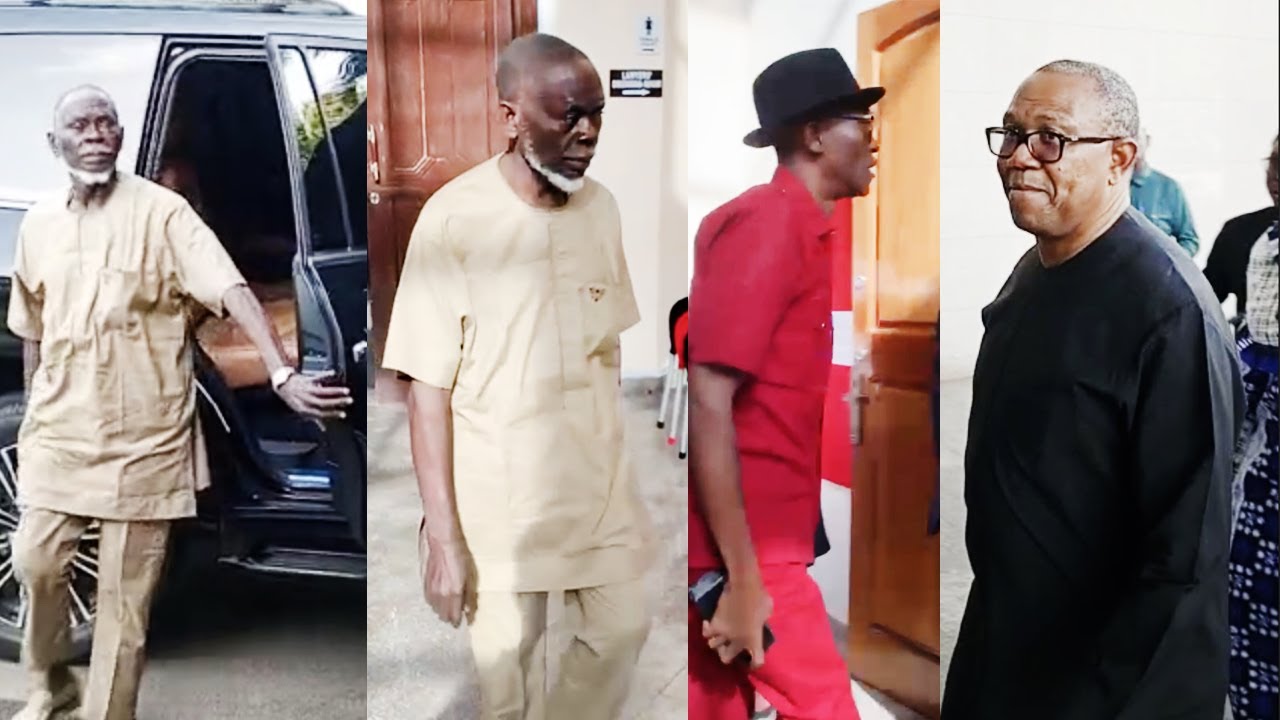Lamidi Apapa, Abure, Peter Obi Arrive Court - See The Buzz; PDP,Labour Party Lawyers Take The Stage