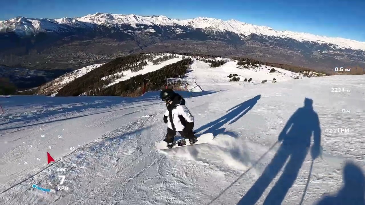4 Vallees CH Thyon   17 Cheminee  Red run 1st time