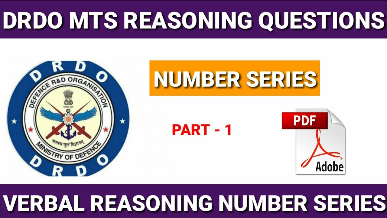 DRDO MTS REASONING NUMBER SERIES PART 1