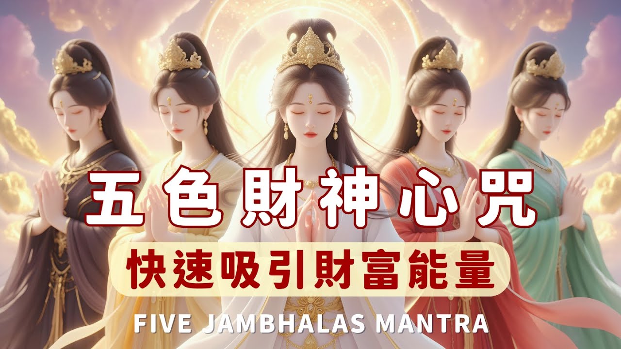 五色財神心咒🌟快速吸引財富能量 | 五色財神加持，財富源源不絕 | 每天播放，財運不斷，智慧、健康、幸福滿滿