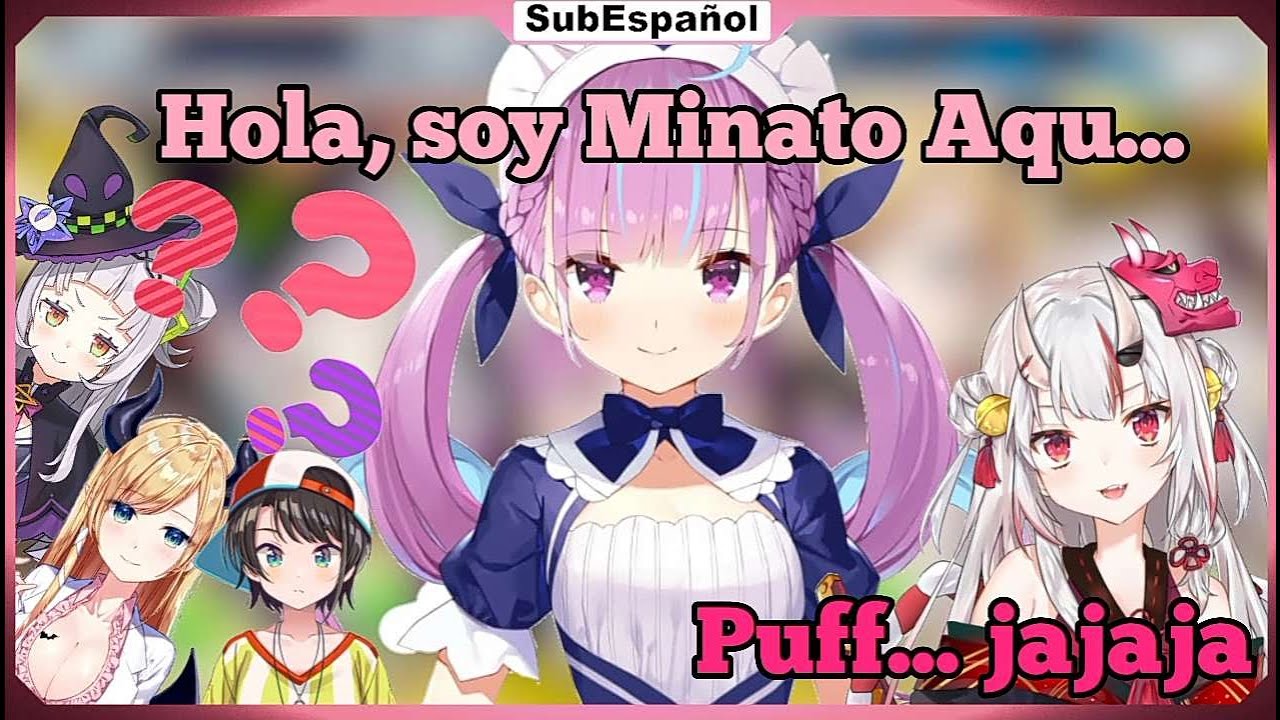 Ayame se ríe accidentalmente durante la presentación de Aqua - Hololive SubEspañol