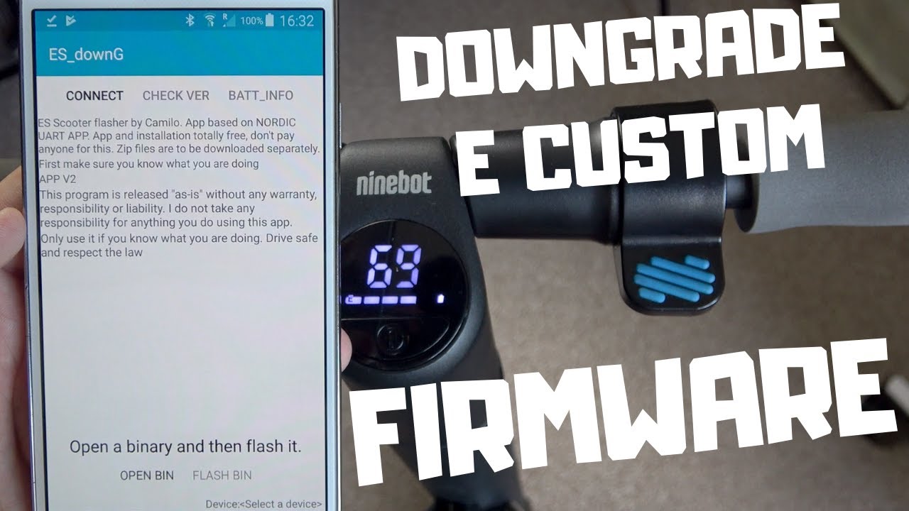 Come fare il DOWNGRADE del FIRMWARE su NINEBOT ES1, ES2 e ES4 - TUTORIAL CUSTOM FIRMWARE per NINEBOT